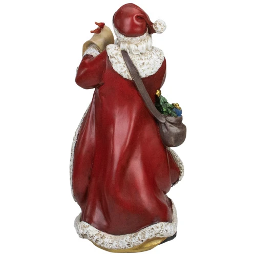 13.75" Santa Claus Holding His List With Cardinals Christmas Tabletop Figurine 4 13.75" Santa Claus Holding His List With Cardinals Christmas Tabletop Figurine - Image 4
