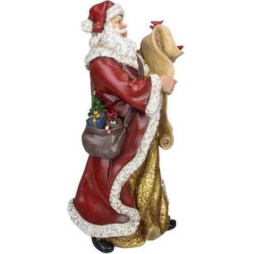 13.75" Santa Claus Holding His List With Cardinals Christmas Tabletop Figurine 3 13.75" Santa Claus Holding His List With Cardinals Christmas Tabletop Figurine - Image 3