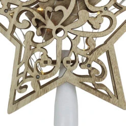 Northlight 10" Lighted Brown Star With Cut-Out Design Christmas Tree Topper - Clear Lights -Christmas Decoration Store northlight20ha87093 17595.1665433006