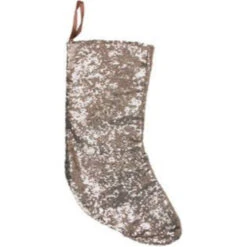 Northlight 17.5" Beige Paillette Sequins Hanging Christmas Stocking -Christmas Decoration Store northlight20hm14693 03 87421.1599873099