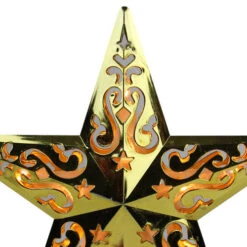 Northlight 8.5" Lighted Gold And White Star Cut-Out Design Christmas Tree Topper - Clear Lights -Christmas Decoration Store northlight20nl02627 12436.1649952853