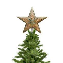 Northlight 8.25" Gold Glitter Star Christmas Tree Topper - Clear Lights -Christmas Decoration Store northlight20nl02634b 35374.1664379975