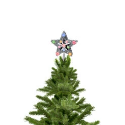 Northlight 9" Lighted Silver Star Christmas Tree Topper - Multicolor Lights -Christmas Decoration Store northlight20ys27535b 16480.1664726076