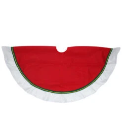 Northlight 48" Red And White Contemporary Christmas Tree Skirt