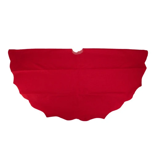 Northlight 48" Red Scalloped Edge Christmas Tree Skirt 1 Northlight 48" Red Scalloped Edge Christmas Tree Skirt