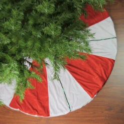Northlight 48" Red And White Peppermint Twist Stripes Christmas Tree Skirt -Christmas Decoration Store northlight 580006go 1 14388.1588362539
