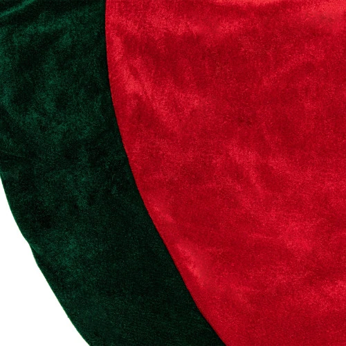 Northlight 60" Red Traditional Christmas Tree Skirt With Green Border Trim 4 Northlight 60" Red Traditional Christmas Tree Skirt With Green Border Trim - Image 4
