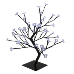 Northlight 18" Pre-Lit Japanese Sakura Blossom Flower Artificial Tree - Pure White LED Lights -Christmas Decoration Store northlight a27407 1 90487.1665610428