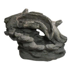 Northlight 27" Faux Wood And Rock Outdoor Garden Water Fountain