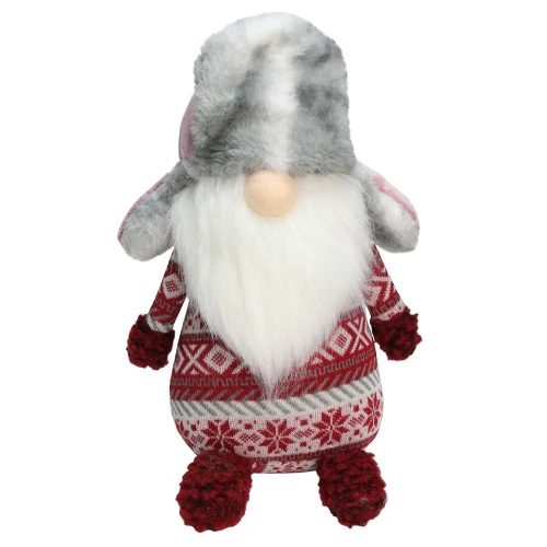 Northlight 12" Red And White Nordic Gnome With Pink And Grey Fur Trapper Hat Christmas Decoration 1 Northlight 12" Red And White Nordic Gnome With Pink And Grey Fur Trapper Hat Christmas Decoration