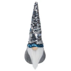 Northlight 13.5" Gray Standing Christmas Gnome Decoration With Blue Flip Sequin Hat -Christmas Decoration Store northlight am87033 5 20382.1599700431