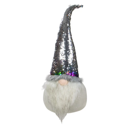 Northlight 24" Gnome With Rainbow And Silver Flip Sequin Hat Christmas Decoration 5 Northlight 24" Gnome With Rainbow And Silver Flip Sequin Hat Christmas Decoration - Image 5