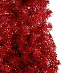 Northlight 6' Pencil Red Tinsel Artificial Christmas Tree - Unlit 7 Northlight 6' Pencil Red Tinsel Artificial Christmas Tree - Unlit -Christmas Decoration Store northlight b83511 2 47521.1669452425