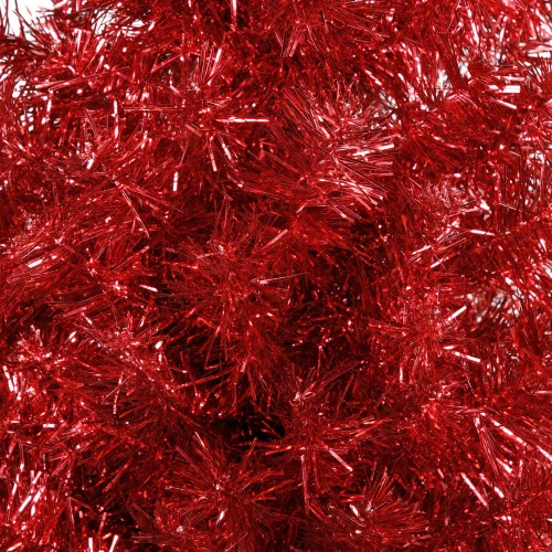 Northlight 6' Pencil Red Tinsel Artificial Christmas Tree - Unlit 4 Northlight 6' Pencil Red Tinsel Artificial Christmas Tree - Unlit - Image 4
