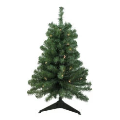 Northlight 3' Pre-Lit Green Medium Blackwater Fir Artificial Christmas Tree - Clear Lights