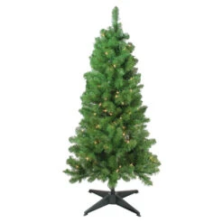 Northlight 4' Pre-Lit Noble Fir Artificial Christmas Tree, Clear Lights