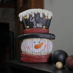 Northlight 13” Pre-Lit LED Snowman Weathered Table Top Christmas Decoration -Christmas Decoration Store northlight cb25137 3 20437.1588415621