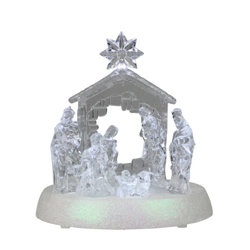 Northlight 7.75" LED Holy Family In Stable Christmas Nativity Scene Tabletop Decoration - 31601372 1 Northlight 7.75" LED Holy Family In Stable Christmas Nativity Scene Tabletop Decoration - 31601372