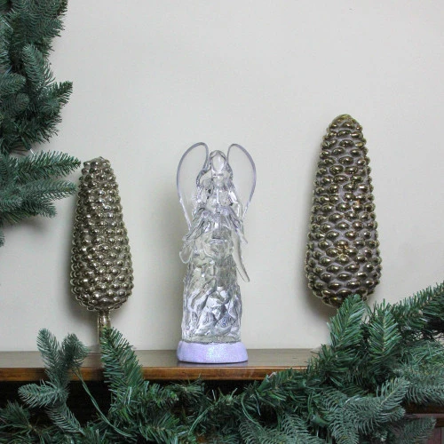 Northlight 11.5" LED Lighted Color Changing Angel With Trumpet Christmas Glitterdome - 32913142 4 Northlight 11.5" LED Lighted Color Changing Angel With Trumpet Christmas Glitterdome - 32913142 - Image 4