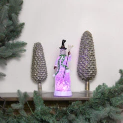 Northlight 11" White LED Lighted Color Changing Snowman Glitter Dome Christmas Tabletop Decor - 32913140 -Christmas Decoration Store northlight ct 70 426 066 styled 27645.1587644957