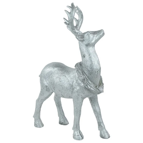 Northlight 10.75" Silver Reindeer Glittered Christmas Tabletop Decoration 3 Northlight 10.75" Silver Reindeer Glittered Christmas Tabletop Decoration - Image 3