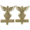 Northlight Set Of 2 Gold Angel Glittered Christmas Stocking Holders 5.5"