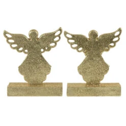 Northlight Set Of 2 Gold Angel Glittered Christmas Stocking Holders 5.5" 10 Northlight Set Of 2 Gold Angel Glittered Christmas Stocking Holders 5.5" -Christmas Decoration Store northlight dw15138 4new 09968.1662805506