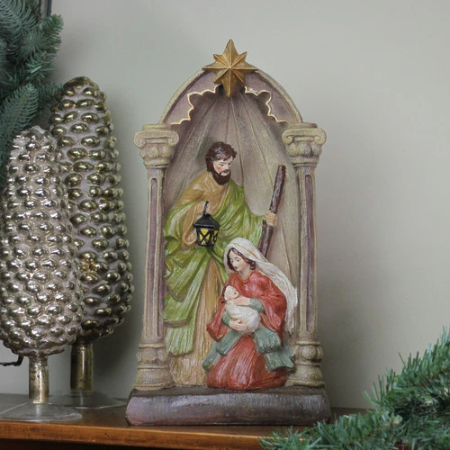 Northlight 14.5" Holy Family And Angel Figures Christmas Nativity Statue Decor 3 Northlight 14.5" Holy Family And Angel Figures Christmas Nativity Statue Decor - Image 3