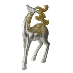 Northlight 12" Silver And Gold Glitter Christmas TableTop Reindeer Figure -Christmas Decoration Store northlight dw27704 2 94007.1588415260