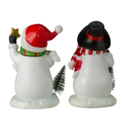 Northlight Set Of 2 Glittered Snowman Christmas Stocking Holders 5.75" -Christmas Decoration Store northlight dw27718 2 07524.1657739741