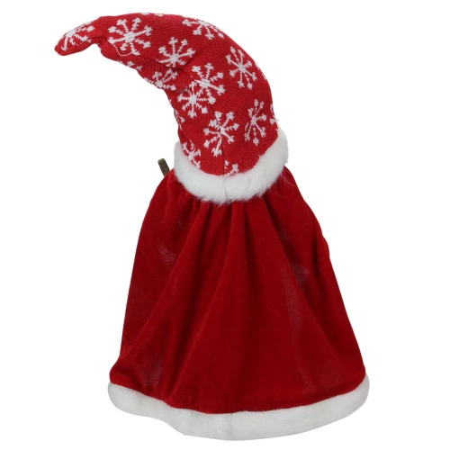 Northlight 14.5" Red And White Snowflakes Santa Gnome With Cape Christmas Figure 3 Northlight 14.5" Red And White Snowflakes Santa Gnome With Cape Christmas Figure - Image 3