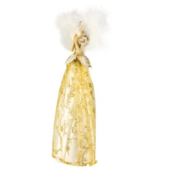 Northlight 10" Gold And White Angel Christmas Tree Topper, Unlit -Christmas Decoration Store northlight e27404 3updated 87067.1640647156
