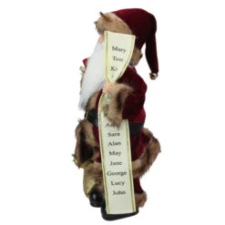 Northlight 18" Burgundy And Brown Santa Claus With Naughty Or Nice List Christmas Figure -Christmas Decoration Store northlight e76524 3 43523.1652289216