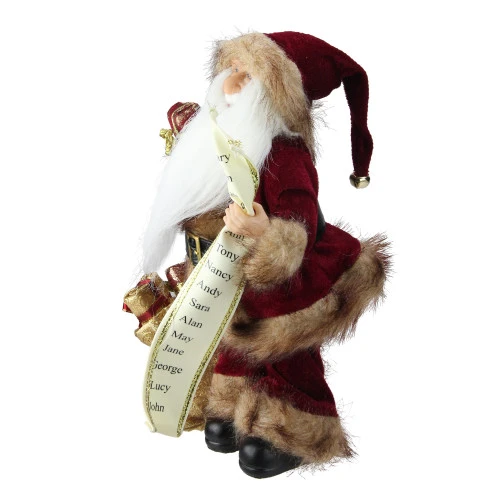 Northlight 12" Red And White Woodland Standing Santa Claus With Gift Bag Christmas Figure 2 Northlight 12" Red And White Woodland Standing Santa Claus With Gift Bag Christmas Figure - Image 2