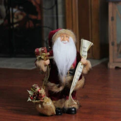 Northlight 12" Red And White Woodland Standing Santa Claus With Gift Bag Christmas Figure 5 Northlight 12" Red And White Woodland Standing Santa Claus With Gift Bag Christmas Figure -Christmas Decoration Store northlight e76591 3 97778.1588406499