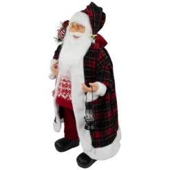 Northlight 24" Red And White Santa Claus With Lantern And Gift Bag Christmas Figure -Christmas Decoration Store northlight e86165 2 67577.1671008538