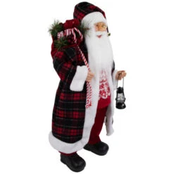 Northlight 24" Red And White Santa Claus With Lantern And Gift Bag Christmas Figure -Christmas Decoration Store northlight e86165 3 93791.1668846667