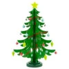 Northlight 13.75" Green 3-D Wood Christmas Tree With Ornaments Decoration
