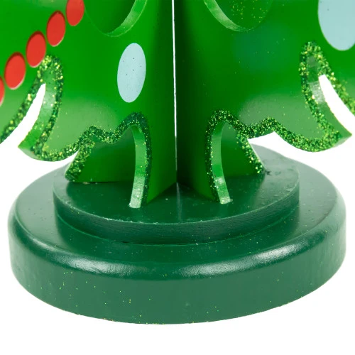 Northlight 13.75" Green 3-D Wood Christmas Tree With Ornaments Decoration 5 Northlight 13.75" Green 3-D Wood Christmas Tree With Ornaments Decoration - Image 5
