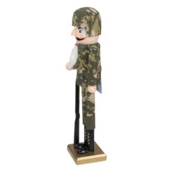 Northlight 15" Beige And Green Army Soldier In Fatigues Christmas Nutcracker -Christmas Decoration Store northlight f85992 1 14234.1664724868