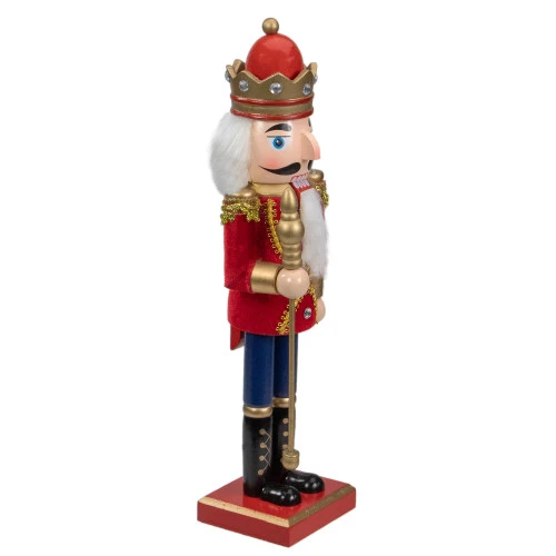 Northlight 14" Red And Gold Traditional Christmas Nutcracker King With Scepter Tabletop Figurine 3 Northlight 14" Red And Gold Traditional Christmas Nutcracker King With Scepter Tabletop Figurine - Image 3