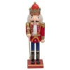 Northlight 14" Red And Gold Traditional Christmas Nutcracker King With Scepter Tabletop Figurine