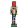 Northlight 14" Green And Red Traditional Standing Drummer Christmas Nutcracker