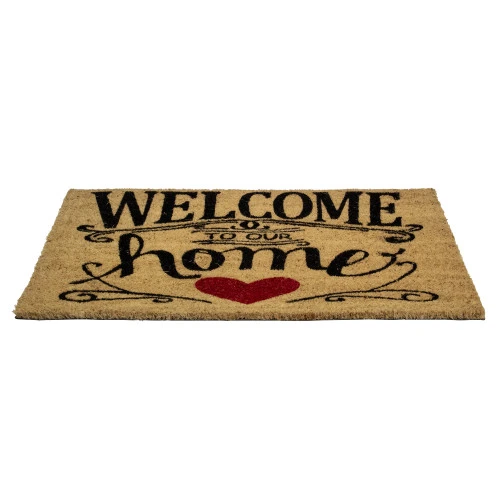 Northlight Natural Coir "Welcome To Our Home" Rectangular Doormat 18" X 30" 4 Northlight Natural Coir "Welcome To Our Home" Rectangular Doormat 18" X 30" - Image 4