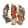Northlight 6pc Red And Green Holy Family Religious Christmas Nativity Statues 19"