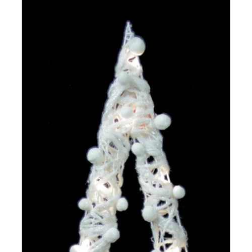 Northlight 34" Pre-Lit White Battery Operated Glittered Christmas Tree Decor 3 Northlight 34" Pre-Lit White Battery Operated Glittered Christmas Tree Decor - Image 3