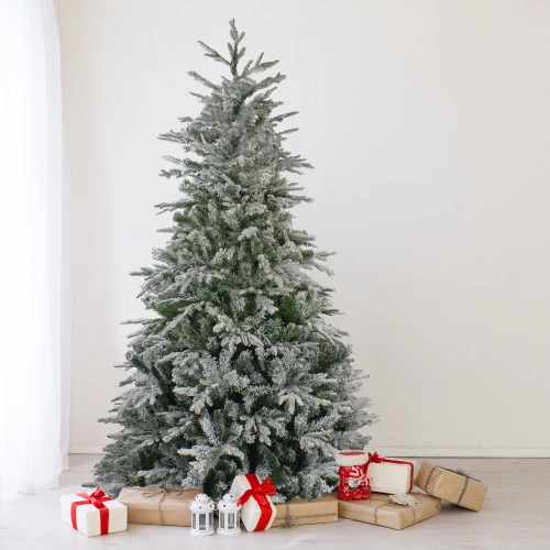 Northlight 6.5' Flocked Winfield Fir Artificial Christmas Tree - Unlit 2 Northlight 6.5' Flocked Winfield Fir Artificial Christmas Tree - Unlit - Image 2