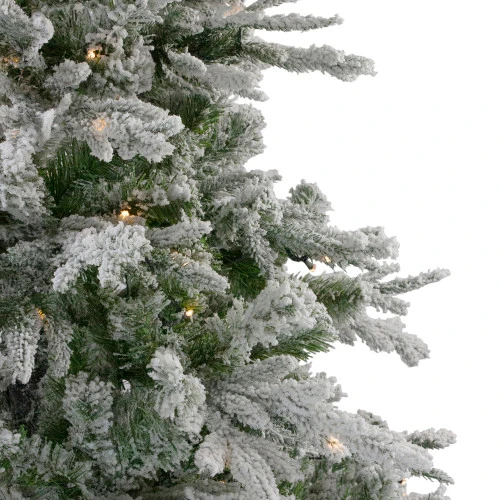 Northlight 7.5' Pre-Lit Medium Flocked Winfield Fir Artificial Christmas Tree - Warm White LED Lights 4 Northlight 7.5' Pre-Lit Medium Flocked Winfield Fir Artificial Christmas Tree - Warm White LED Lights - Image 4