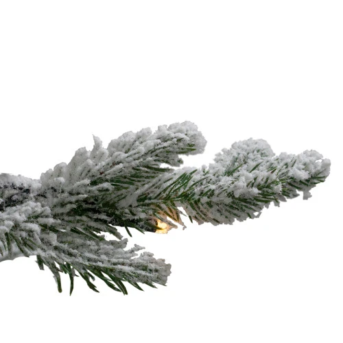 Northlight 7.5' Pre-Lit Medium Flocked Winfield Fir Artificial Christmas Tree - Warm White LED Lights 3 Northlight 7.5' Pre-Lit Medium Flocked Winfield Fir Artificial Christmas Tree - Warm White LED Lights - Image 3