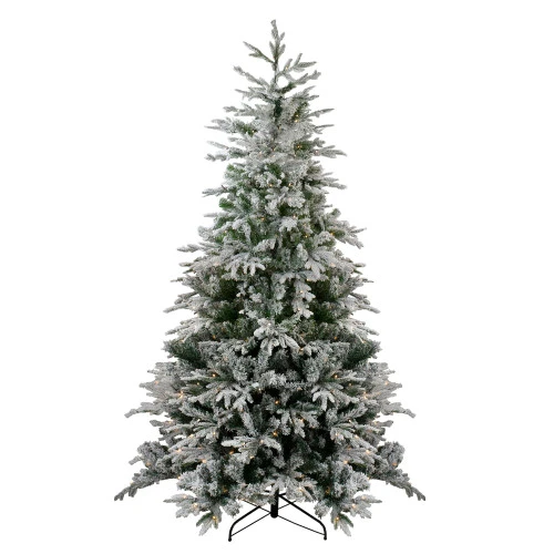 Northlight 7.5' Pre-Lit Medium Flocked Winfield Fir Artificial Christmas Tree - Warm White LED Lights 1 Northlight 7.5' Pre-Lit Medium Flocked Winfield Fir Artificial Christmas Tree - Warm White LED Lights